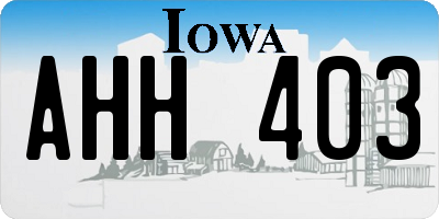 IA license plate AHH403