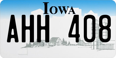 IA license plate AHH408