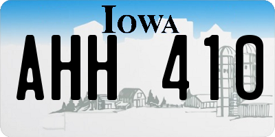 IA license plate AHH410