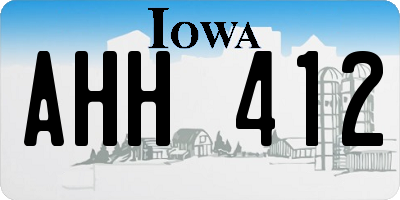 IA license plate AHH412