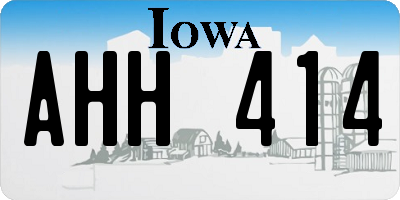 IA license plate AHH414