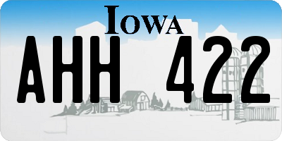 IA license plate AHH422