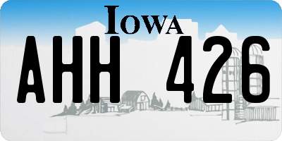 IA license plate AHH426