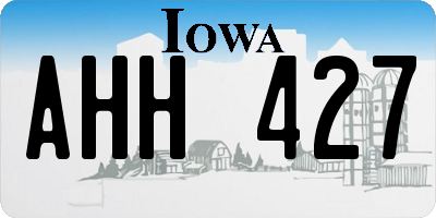IA license plate AHH427