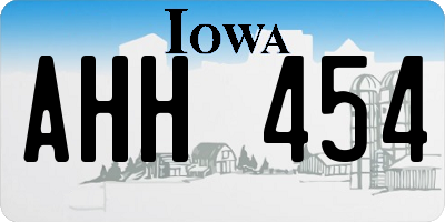 IA license plate AHH454