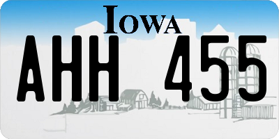 IA license plate AHH455