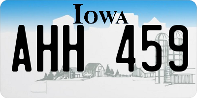 IA license plate AHH459