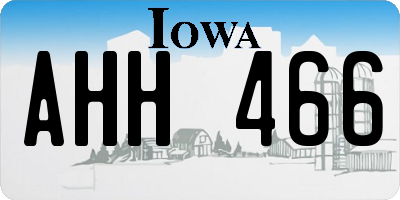 IA license plate AHH466