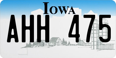 IA license plate AHH475