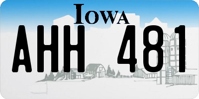 IA license plate AHH481