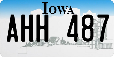 IA license plate AHH487