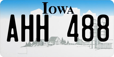 IA license plate AHH488