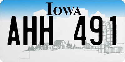 IA license plate AHH491