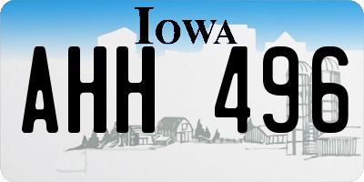IA license plate AHH496