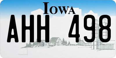 IA license plate AHH498