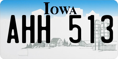 IA license plate AHH513