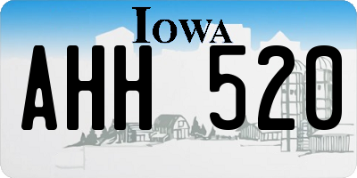 IA license plate AHH520