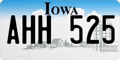 IA license plate AHH525