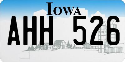 IA license plate AHH526