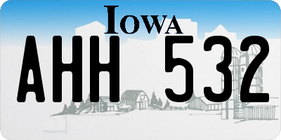 IA license plate AHH532