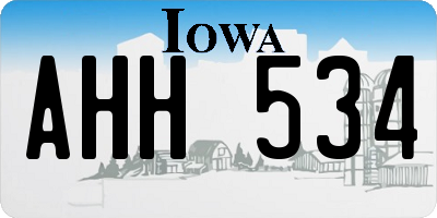 IA license plate AHH534