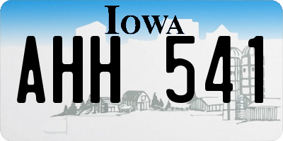 IA license plate AHH541