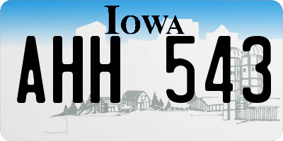 IA license plate AHH543