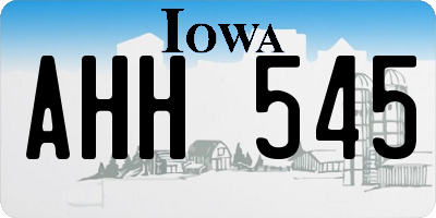 IA license plate AHH545