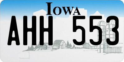 IA license plate AHH553