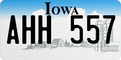 IA license plate AHH557