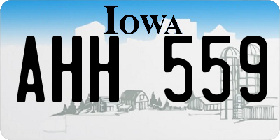 IA license plate AHH559