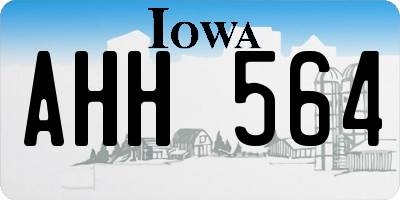 IA license plate AHH564