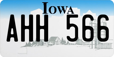 IA license plate AHH566