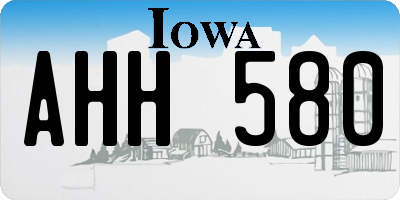 IA license plate AHH580