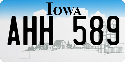 IA license plate AHH589
