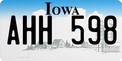 IA license plate AHH598