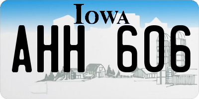 IA license plate AHH606