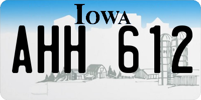 IA license plate AHH612