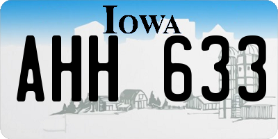 IA license plate AHH633