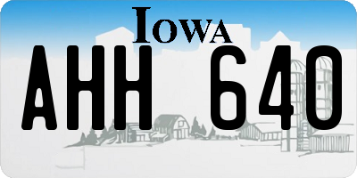 IA license plate AHH640
