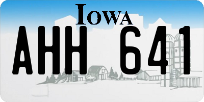 IA license plate AHH641