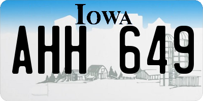 IA license plate AHH649