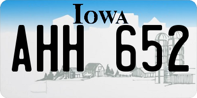 IA license plate AHH652