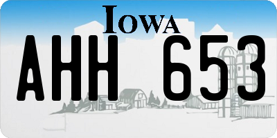 IA license plate AHH653