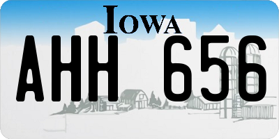 IA license plate AHH656