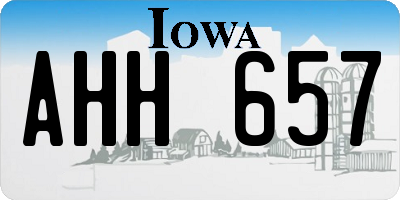 IA license plate AHH657