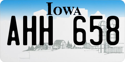 IA license plate AHH658