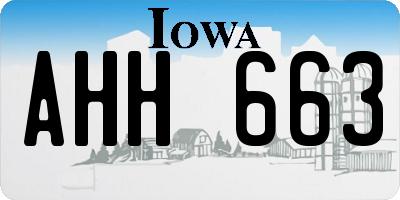 IA license plate AHH663