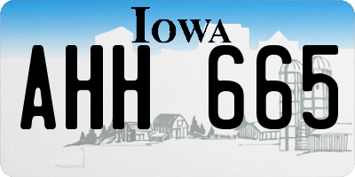 IA license plate AHH665