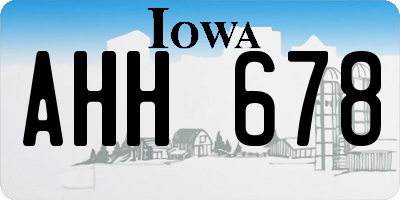 IA license plate AHH678